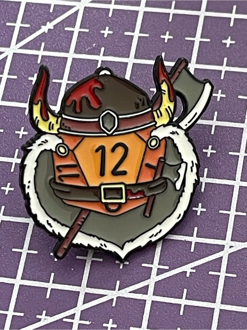 Dungeons & Dragons enamel pin D12 New